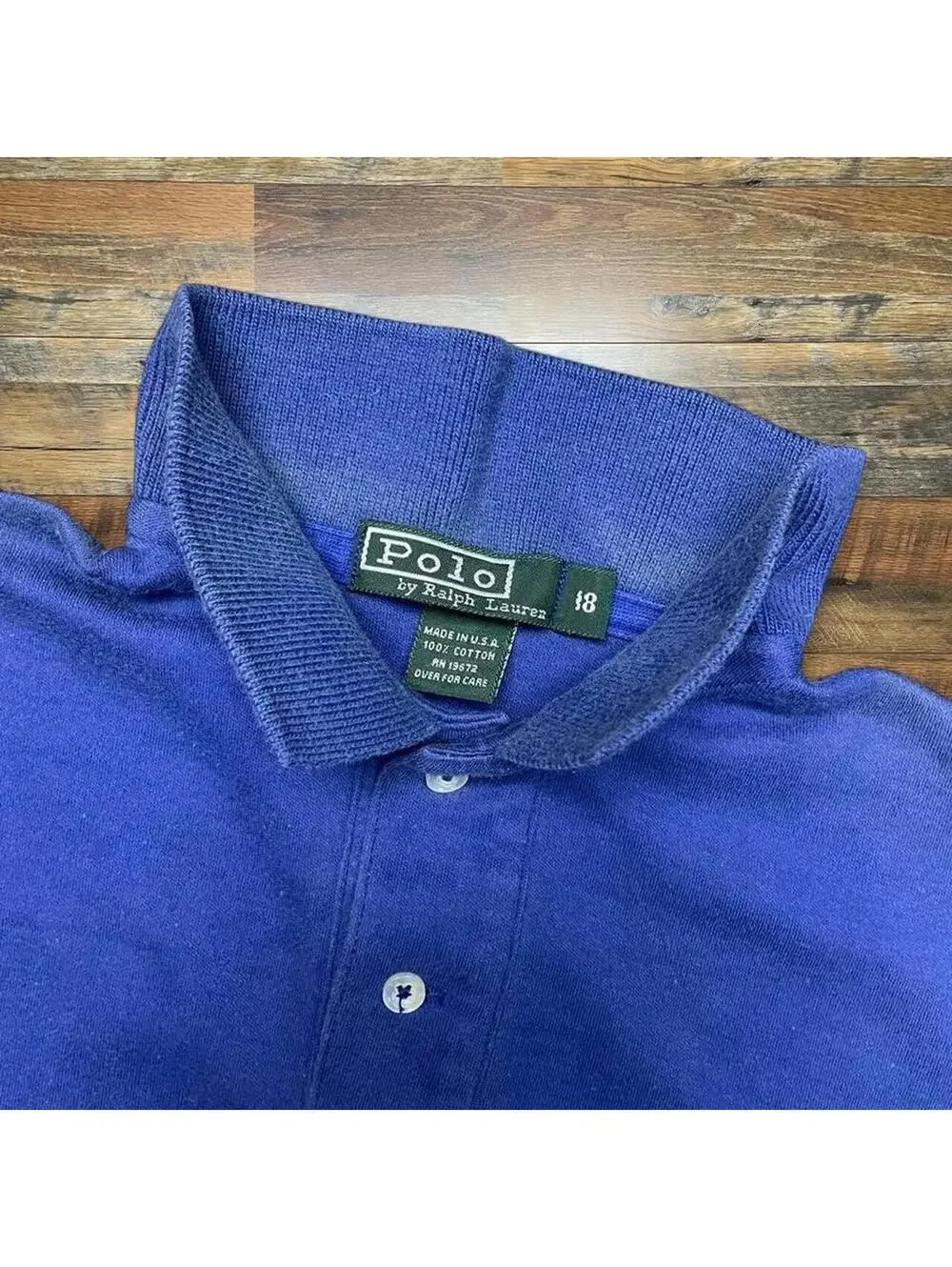 Vintage Polo by Ralph Lauren Collared Short Sleeve Shirt Size 18 Made in USA